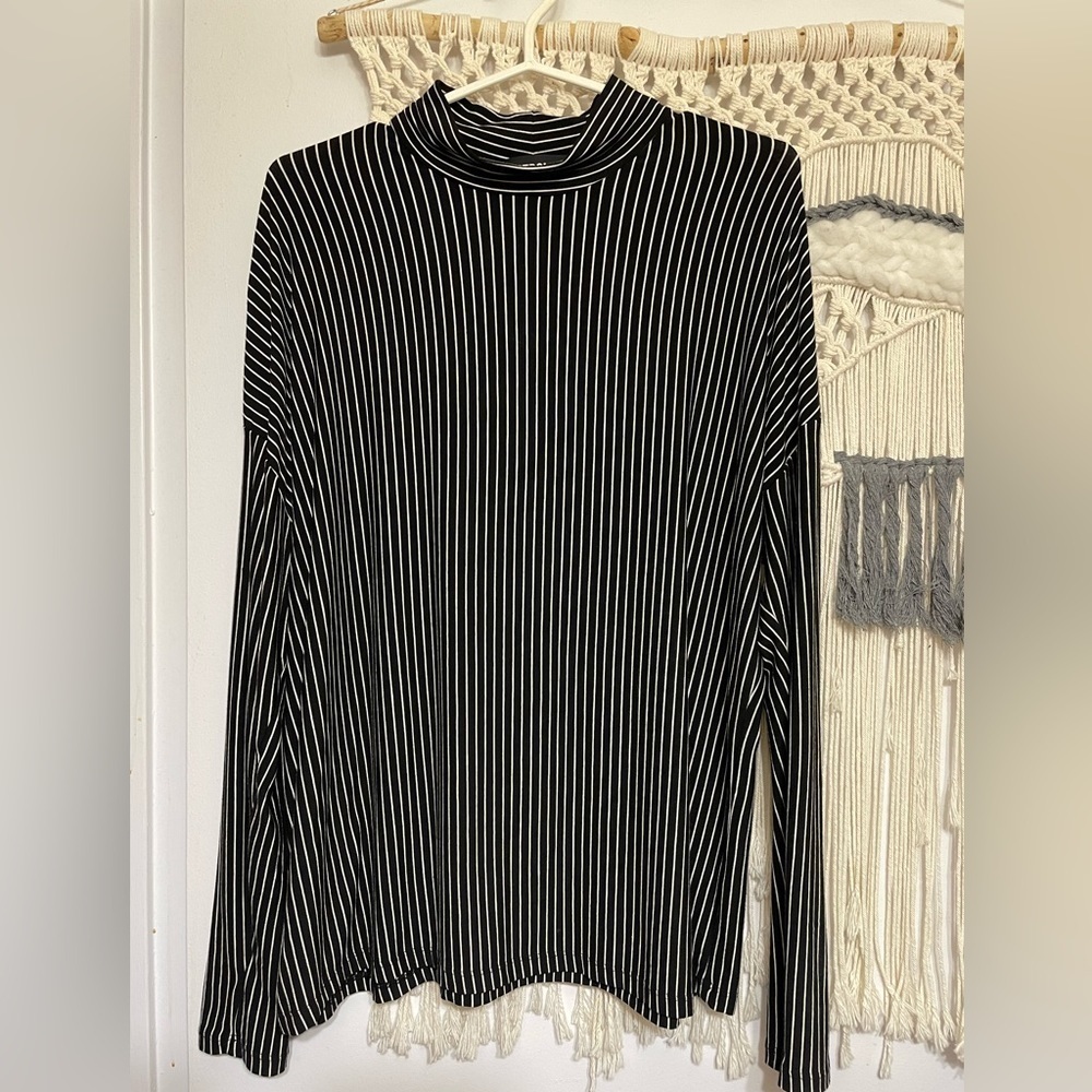 Retroluxe stripe knit top